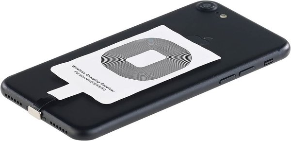 Callstel Qi Receiver: Receiver-Pad kompatibel mit iPhone 5c, 5s, 6, 6s, 6s Plus, 7, 7s, 7 Plus,
